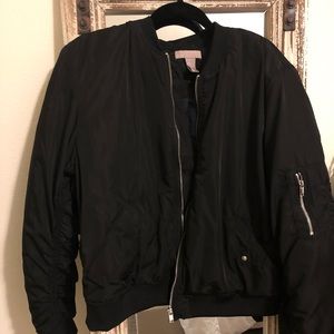 Black bomber jacket